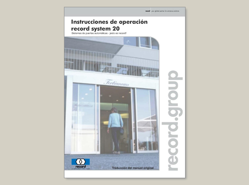 record system 20 – Instrucciones de operación