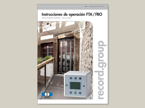 record FTA 20 (FBO) – Instrucciones de operación
